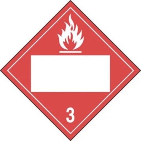 Accuform BLANK DOT PLACARD HAZARD CLASS 3 MPL4DG3AFV100 MPL4DG3AFV100